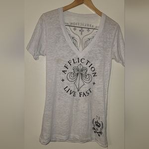 Affliction v neck tee